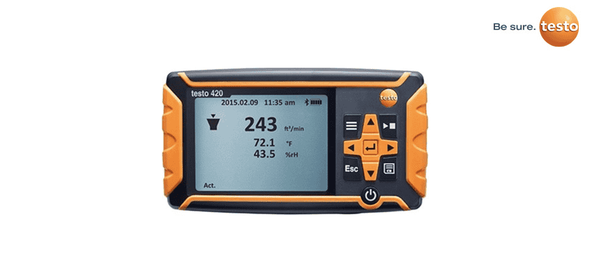 Testo 420 Differential Pressure Measuring Instrument
