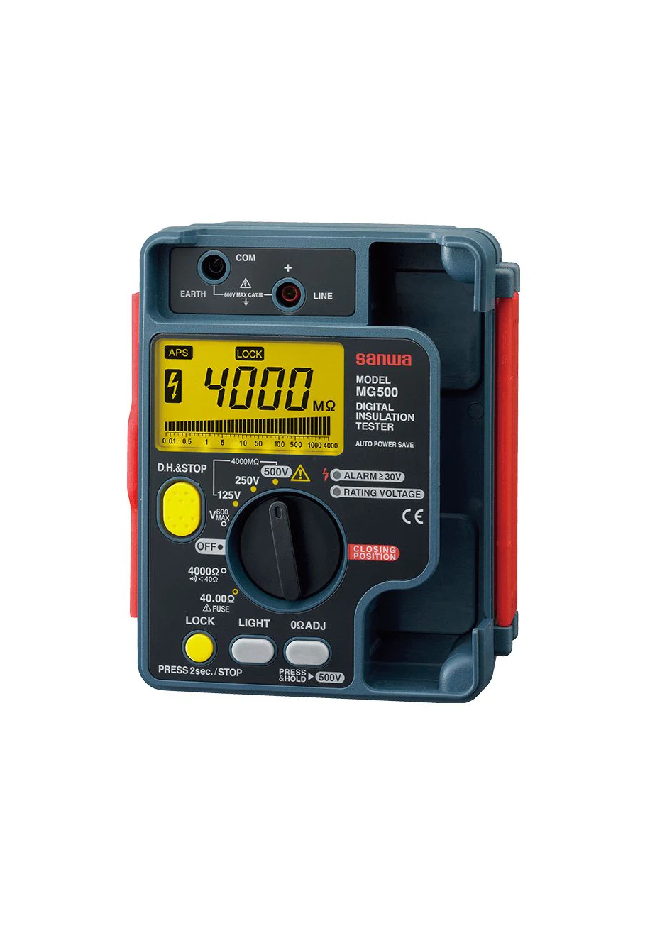Sanwa MG500 Digital Insulation Tester Dustproof + Splashproof IP54 Design