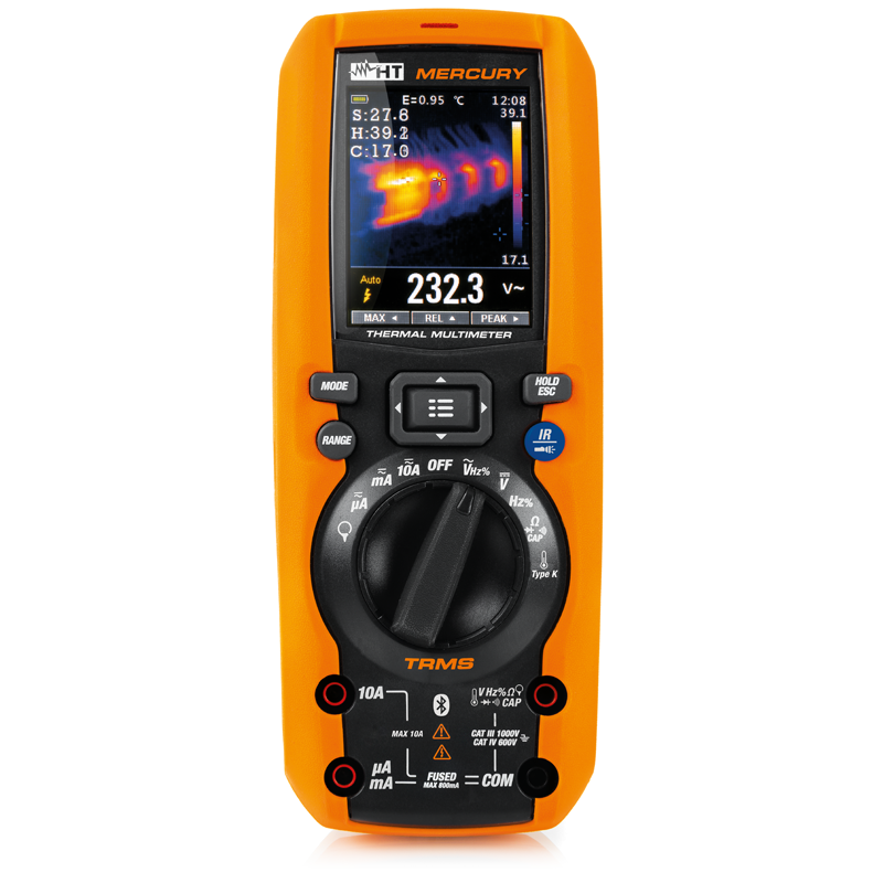 HT Instruments MERCURY TRMS DMM Multimeter w/IR Camera, 1000VDC, 10A Resistance