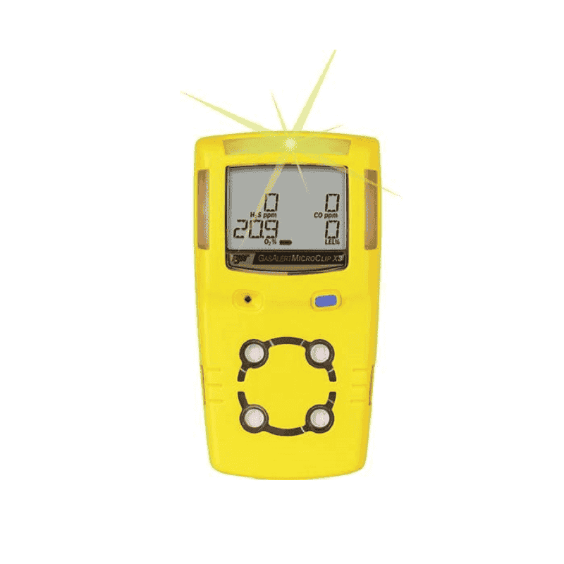 BW GasAlertMicroClip XL Multi-Gas Detector, % LEL, O2, H2S, CO