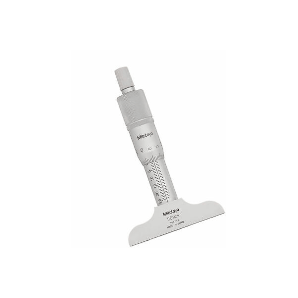 Mitutoyo 129-150 Depth Micrometer, Interchangeable Rod, 0-12 Inch