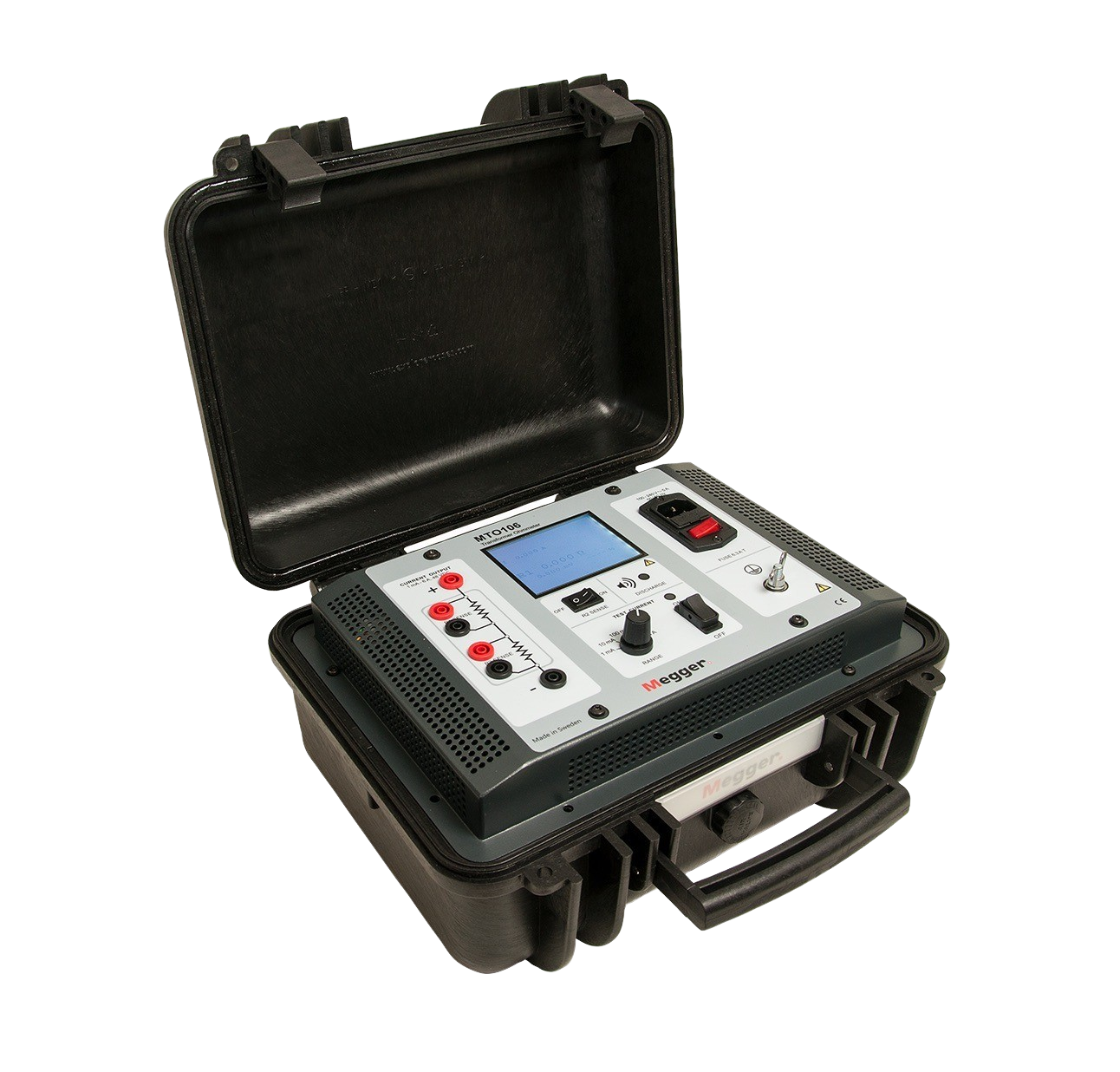 Megger MTO106 Transformer Ohmmeter with 10m Kelvin leads and cable bag