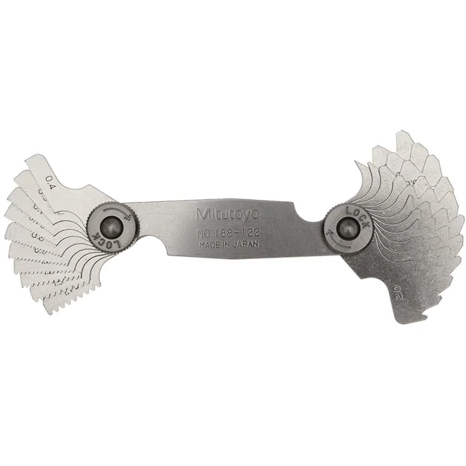 Mitutoyo 188-122 Screw Pitch Gages, 0.4 - 7mm