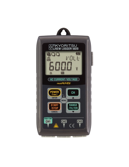 Kyoritsu 5020 AC Current/Voltage Data Logger, 3 channels