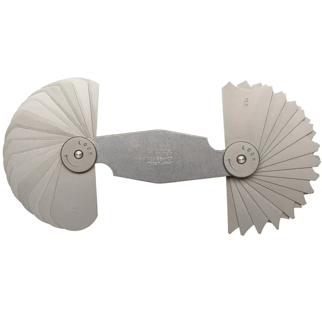 Mitutoyo 186-107 Radius Gauge 15.5-25mm, 30 Leaves