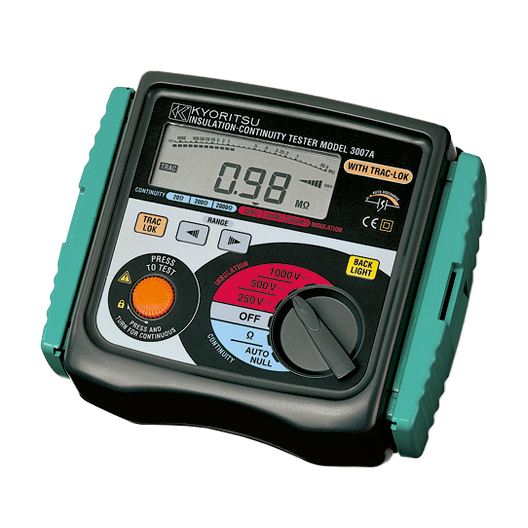 Kyoritsu 3007A Digital Insulation/Continuity Tester with Backlight, 600V