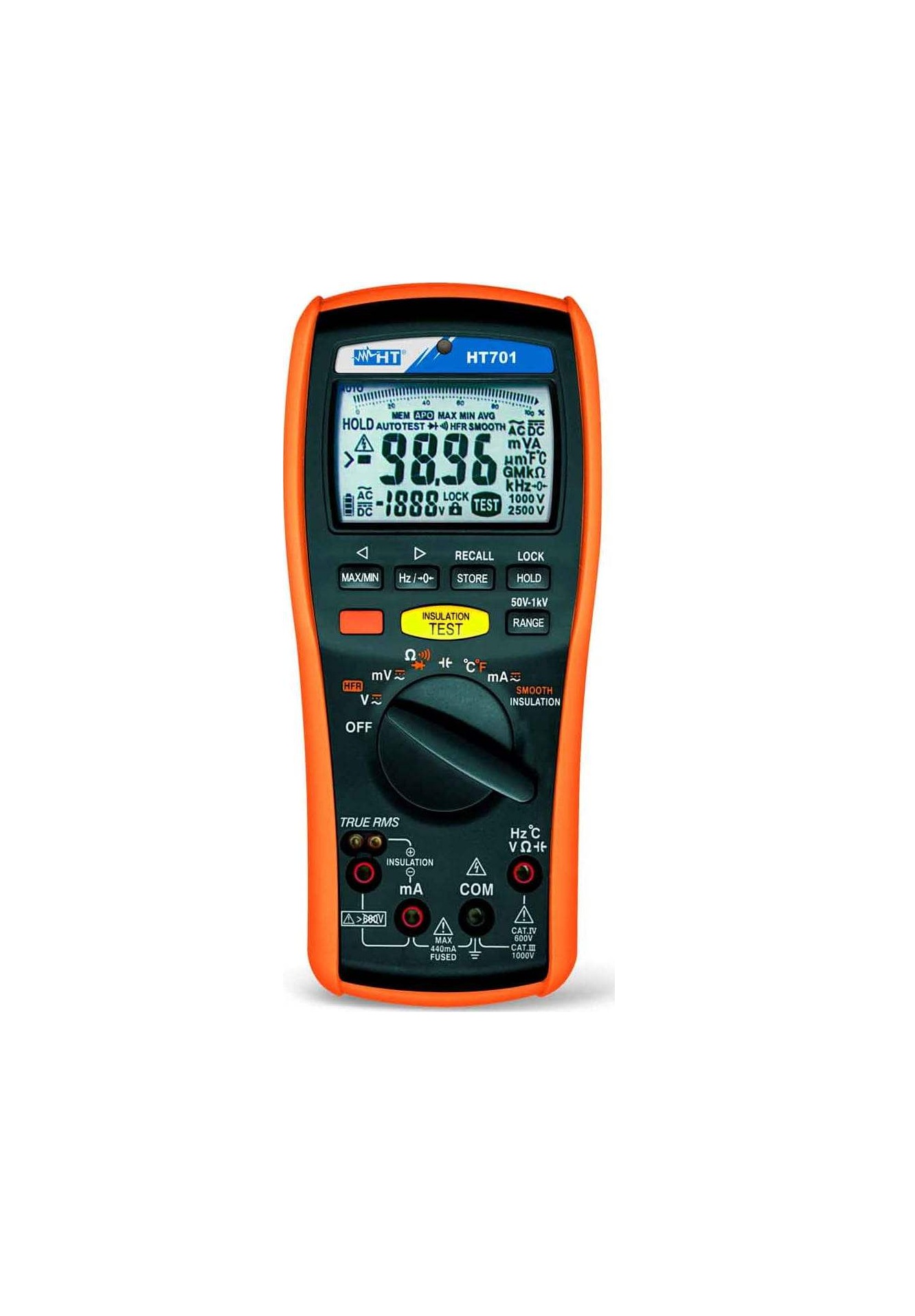 HT Instruments HT701 Professional TRMS Multimeter + Insulation Meter