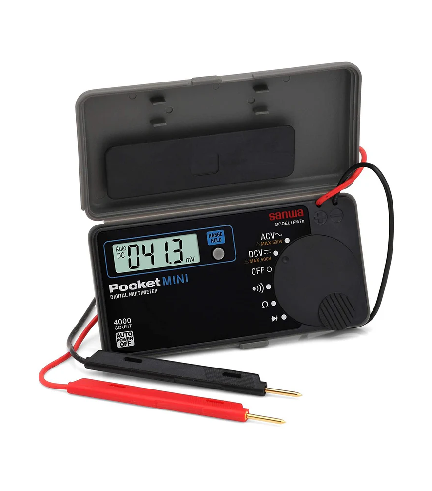 Sanwa PM7a Pocket Size Digital Multimeter with Built-In Case