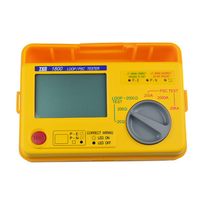 TES-1800A Digital LOOP/PSC Tester Meter