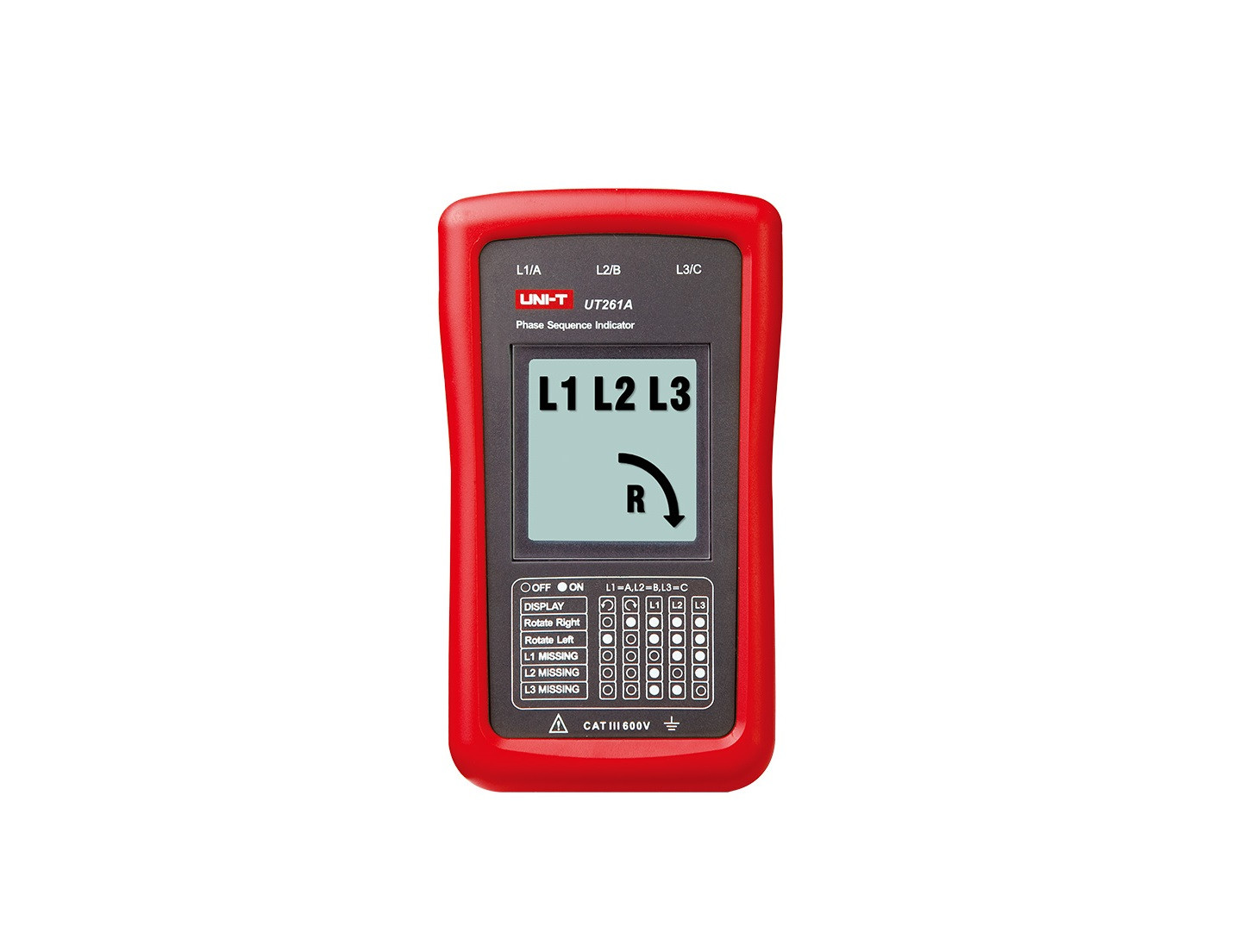 UT261B Phase Sequence and Motor Rotation Indicator