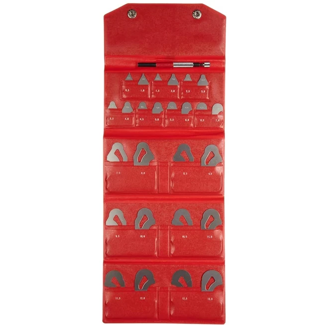 Mitutoyo 186-902 Radius Gauge 0.5-13mm, 26 Leaves