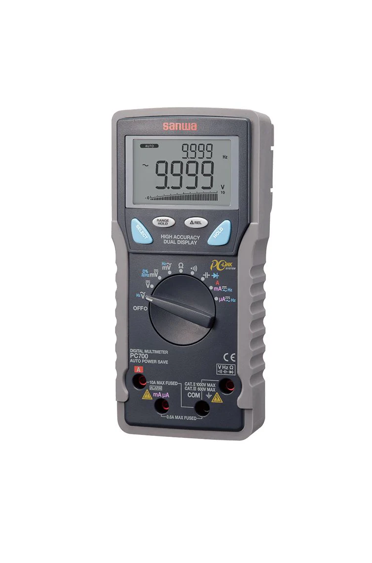 Sanwa PC700 Digital Multimeter Dual Display with PC Link - 0.06% Accuracy